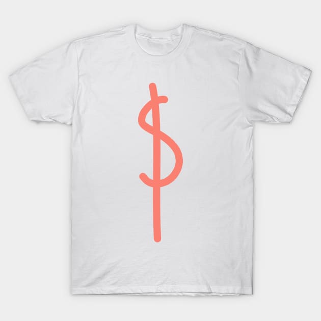 The Dollar Currency or buck, bill, greenback, one, single, bank note, big one, folding money, dollar bill T-Shirt by Toozidi T Shirts